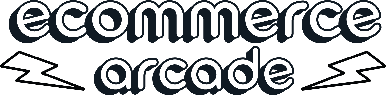ecommerce arcade logo with lightning bolts