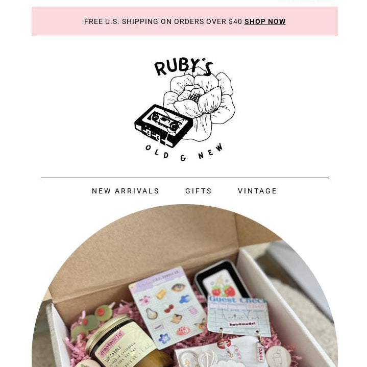 Promotional email for a Memorial Day sale with a watermelon-themed product and gift box.